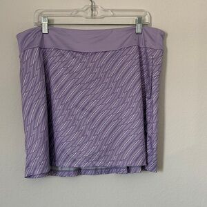 PGA Tour Women’s Wave stripe print Lavender XL Skort